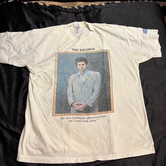 Vintage 1993 Seinfeld The Kramer 1993 XL Shirt USA Single Stitch Offensive Brute - Picture 2 of 10